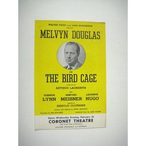 Bird Cage Flyer ONLY 1950 Melvyn Douglas Maureen Stapleton Laurents Broadway